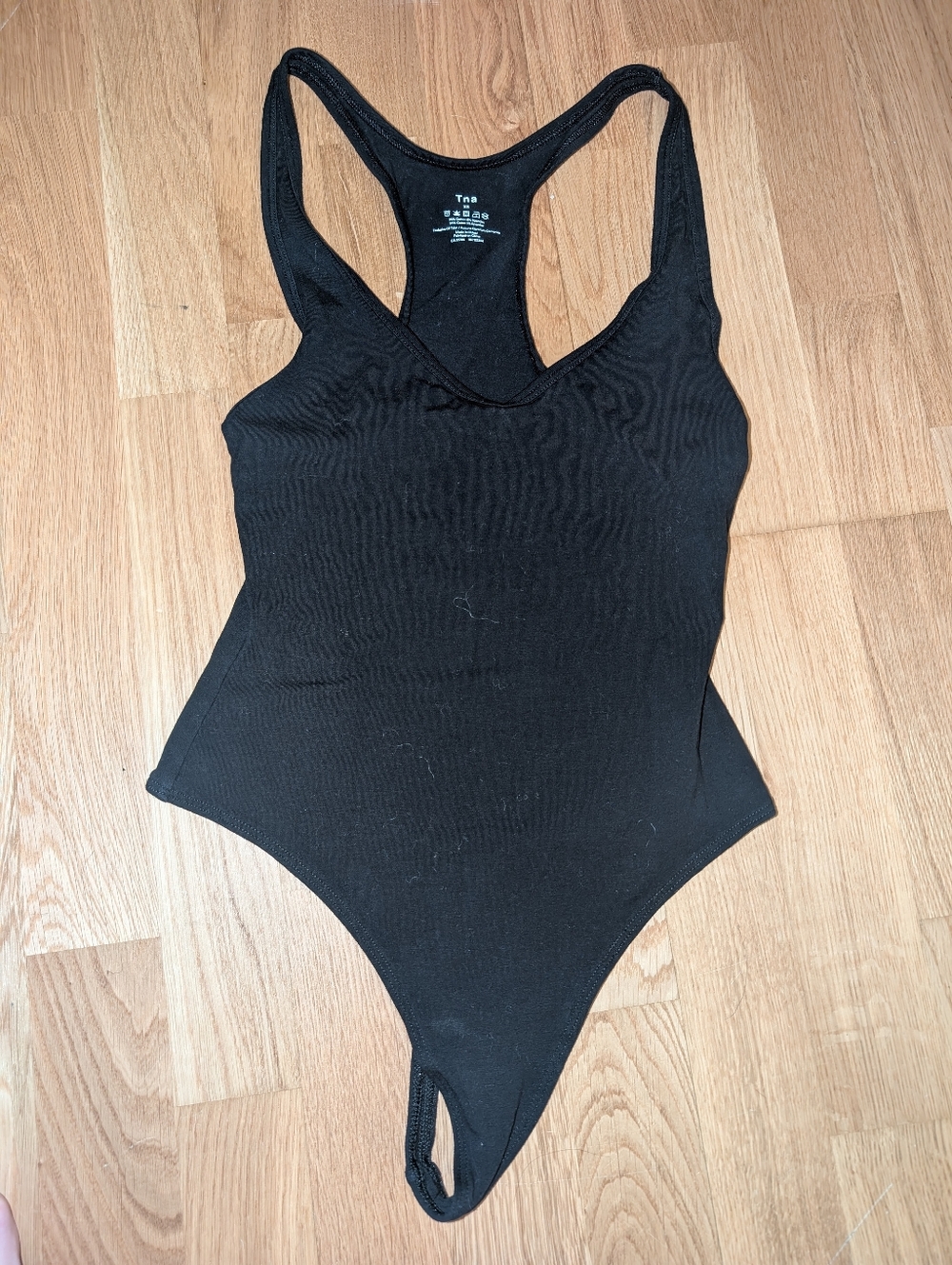 TNA Black Racerback Thong Bodysuit